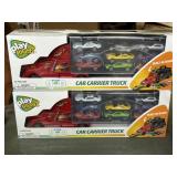 2 New Play Right car carrier truck 12 piece sets
