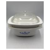 2 CorningWare 4qt Dutch oven dishes & 1 lid Blue