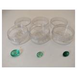 3 different green gemstones