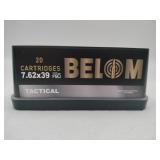 BELOM 7.62x39 Tactical 123 gr FMJ 20 rounds