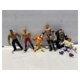 Mix of WWE wrestler action figures
