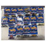16 Hot Wheels cars in packaging