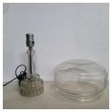 Clear lamp shade/cover 10in diameter and glass