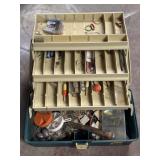 Plano model 6803 tacklebox and contents