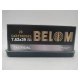 BELOM 7.62x39 Tactical 123 gr FMJ 20 rounds