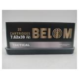 BELOM 7.62x39 Tactical 123 gr FMJ 20 rounds