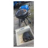 Charcoal BBQ grills and outdoor shop sink