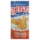 1 very large 27oz bag of ruffles cheddar and sour