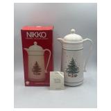 Nikko thermal vacuum Christmas coffee carafe