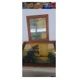 Old ironside ship prints with matching frames