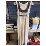 Vintage cream lace maxi dress looks like size SM
