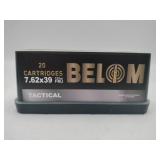 BELOM 7.62x39 Tactical 123 gr FMJ 20 rounds