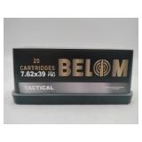 BELOM 7.62x39 Tactical 123 gr FMJ 20 rounds