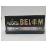 BELOM 7.62x39 Tactical 123 gr FMJ 20 rounds