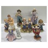 Porcelain figurines from Homco Denim Days, Russ,