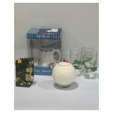 Nice golf-themed novelty items, mug gift set,