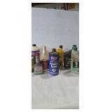 Oil, brake fluid, auto cleaner (some used)