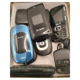 Lot of vintage flip phones