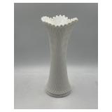 12-1/2" Westmoreland white milk glass diamond