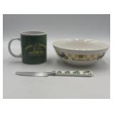 John Deere Bowl, Coffee Mug, & butter knife