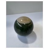 polished green fluorite sphere