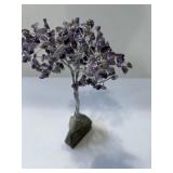 Handcrafted wire wound amethyst gemstone tree