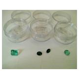 4 different green gemstones