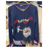 1999 or 2000 Nintendo Pokï¿½mon V-neck sweater,