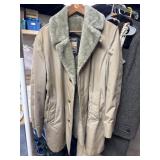 vintage Mighty Mac khaki cotton blend overcoat w/