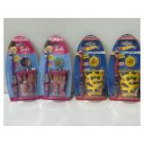 4 new Brush Buddies Barbie & Hot Wheels
