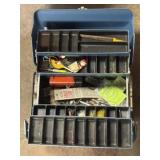 blue metal My Buddy Four Tray No. 416 tackle box