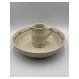 Friendship Pottery Roseville 13" bowl and small
