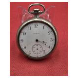 Elgin Nickel Finish Pocket Watch non running