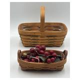 1993 and 1997 Longaberger baskets, includes faux