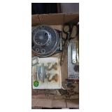 Bit set, scissors,  tiny c clamp and wrenches