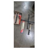 Hammers, craftsman pipe wrench , tire 4 way and