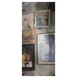 Framed wall art assortment woth wooden framed