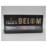 BELOM 7.62x39 Tactical 123 gr FMJ 20 rounds
