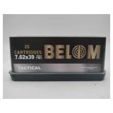 BELOM 7.62x39 Tactical 123 gr FMJ 20 rounds
