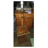 Lamp table with letter stand