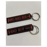 2 metal Biker keychains