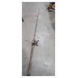 St. Croix 8 ft fiberglass rod with bait casting