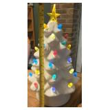Battery operated 12in tall ceramic Christmas tree