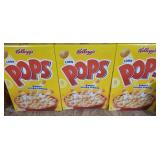 3 full size boxes of corn pops cereal