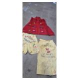 Senior decorated 1961 cord skirt and shorts , and