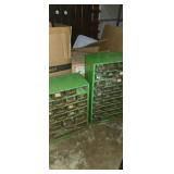 2 bolt and nut storage organizers with contents