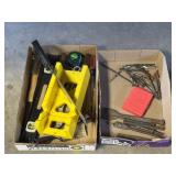 Large drill bits, level, screwdrivers, Hyper