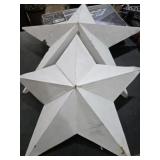 2 Tin Stars 35 and 24 "