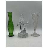 Cambridge Glass clear crystal "Seagull" flower