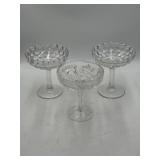 Crystal and Fostoria glass pedestal compote